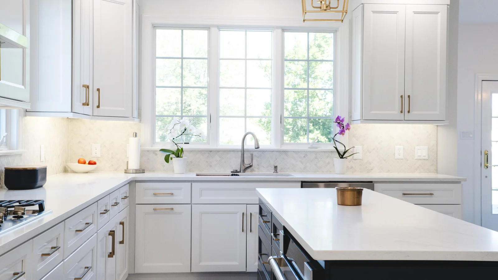 How to Build a Simple Cabinet Box Finished kitchen with coordinated white wall and base cabinet boxes